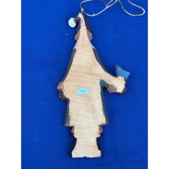 Williraye Studio Santa Claus Christmas Tree Ornament Star Accents & Bird Rustic - Picture 2 of 3